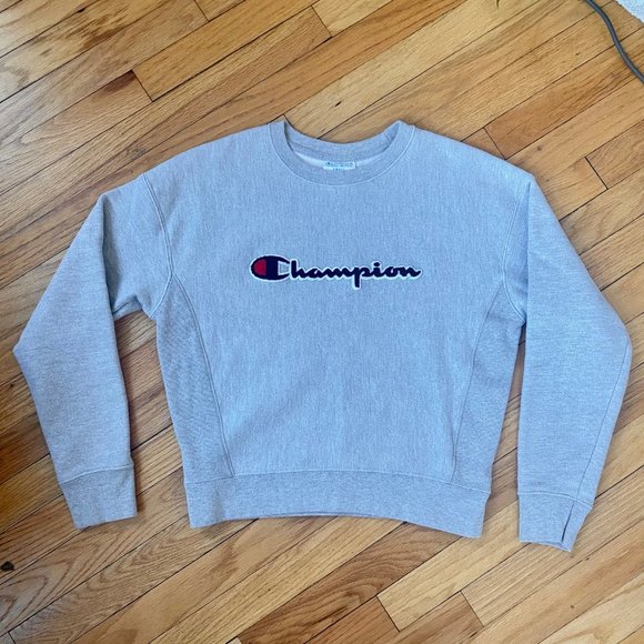 Champion Crewneck Sweatshirt Small Grey Women - Picture 6 of 7